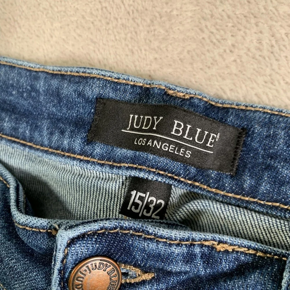 Judy Blue‎ Jeans Womens 15/32 Distressed Ripped Skinny Denim Mid Rise JB8220